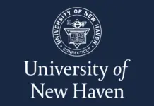 New Haven Univ. Launches Supply Chain Resiliency Hub in US Seal of the University of New Haven on a navy background, with large 'University of New Haven' text beneath the seal.